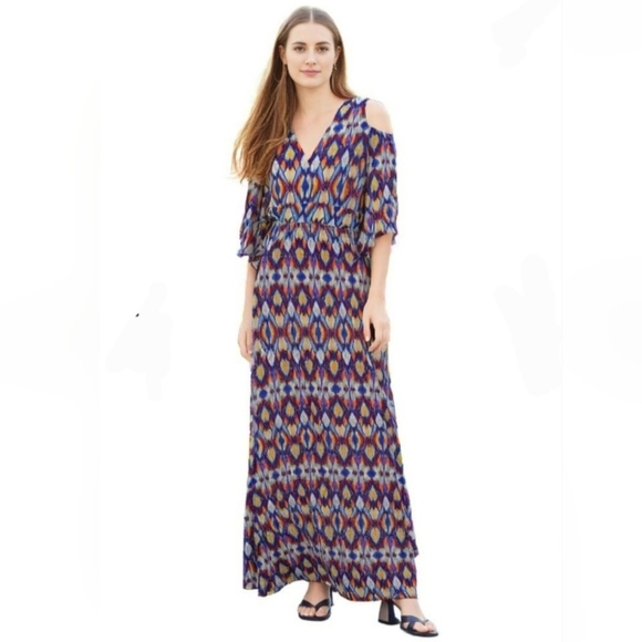 Venus Kaftan / Maxi Dress / Swim Cover-up, Vibrant Print - Picture 4 of 13